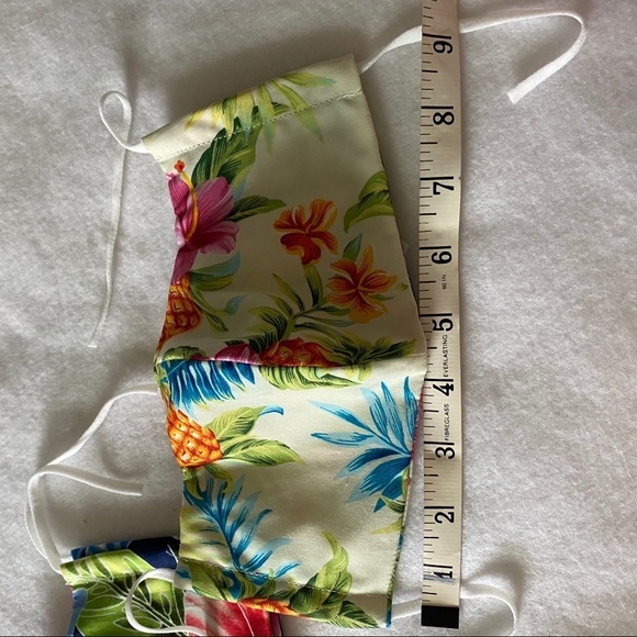 Set of 2 Aloha Print Cloth Cotton Face Masks Flora - Picture 7 of 8